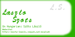 laszlo szots business card